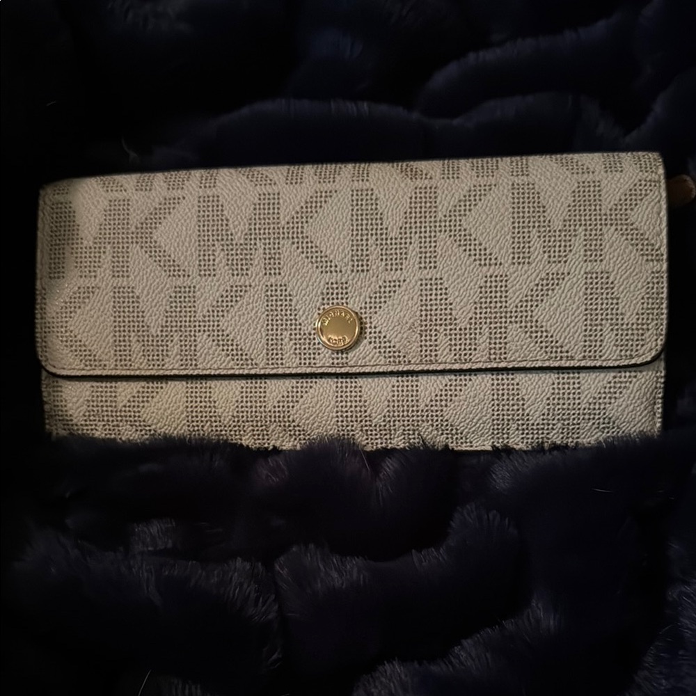 Michael Kors Cream Wallets with Signature Monogram